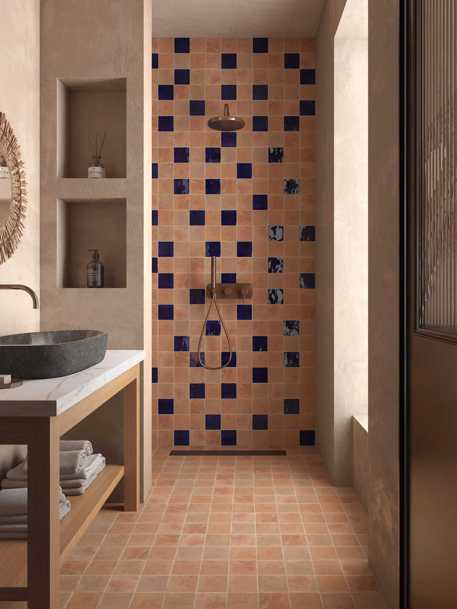 Carrelage aspect faïence & décor — modèle Adobe