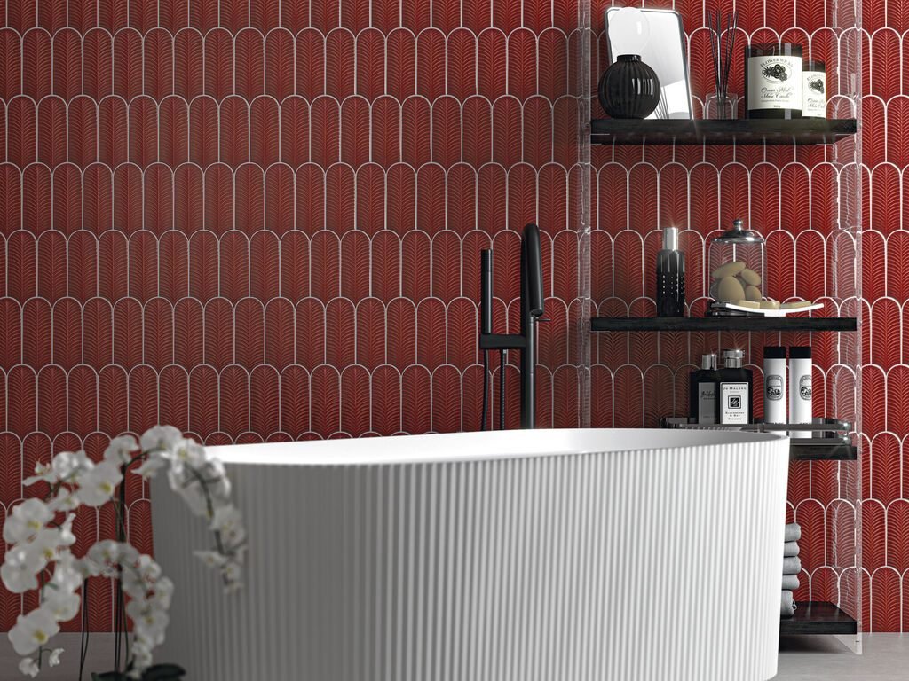 Carrelage aspect faïence & décor — modèle Arianne