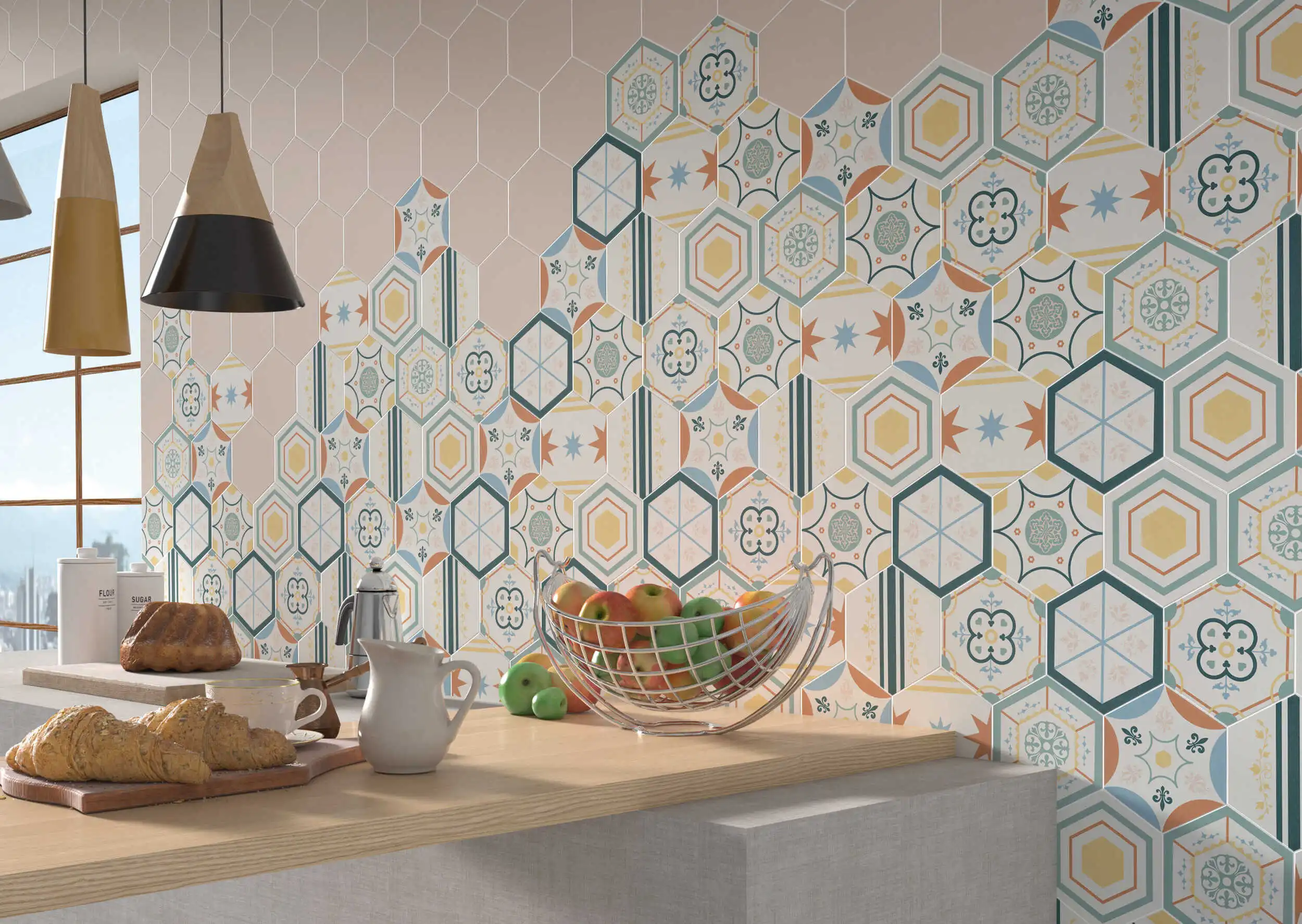 Carrelage aspect faïence & décor — modèle Boom