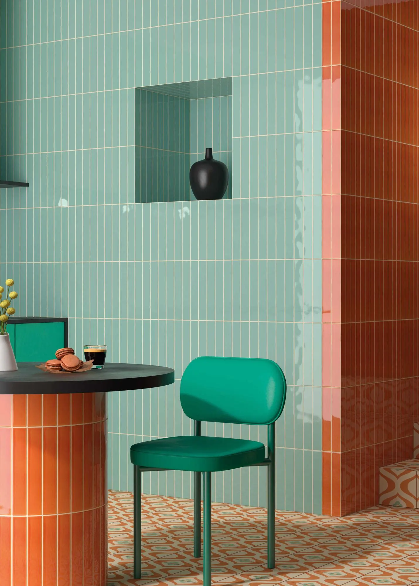 Carrelage aspect faïence & décor — modèle Funky