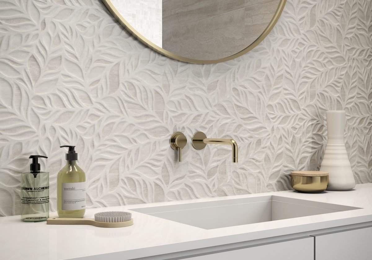 Carrelage aspect marbre — modèle Luxury, salle de bain