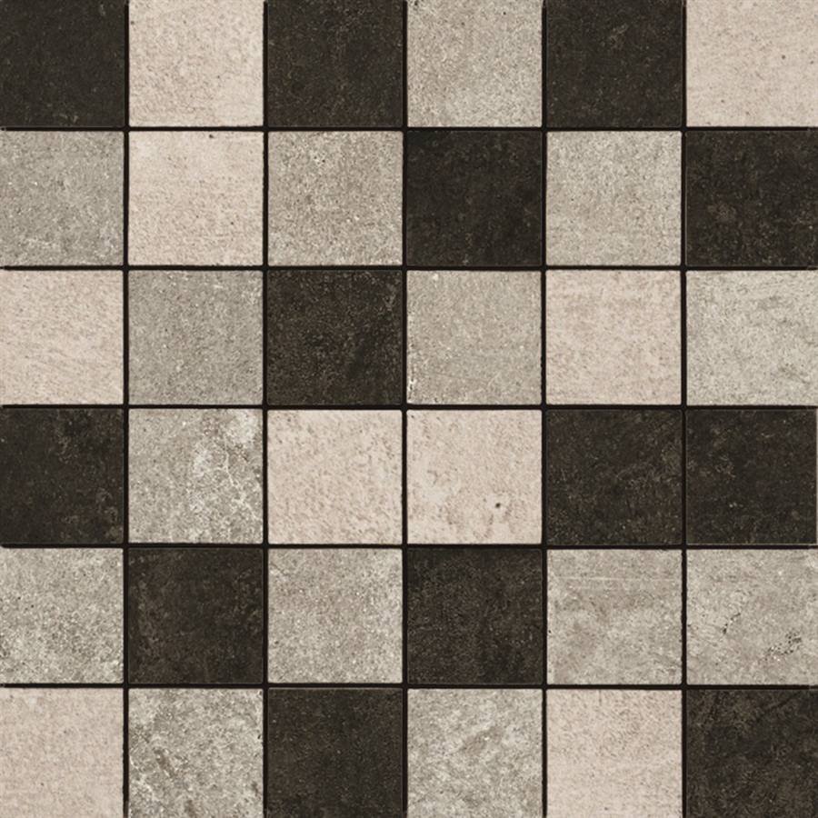 Carrelage aspect béton, version mosaïque